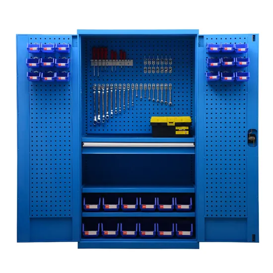 Welded Garage Storage Cabinets Heavy Duty Metal Tool Cabinets with Pegboard 