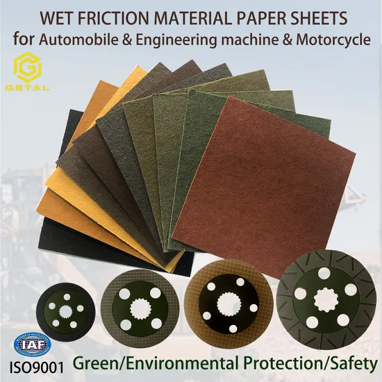 Material Handling Machines Wet Brake Wet Friction Material Paper for High Quality and Good Performance 