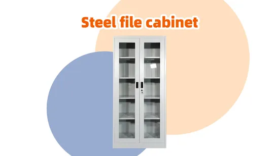 Factory Outlet Swing Glass Door Filing Cabinet Adjustable Shelves Cheap File Storage Cabinet 