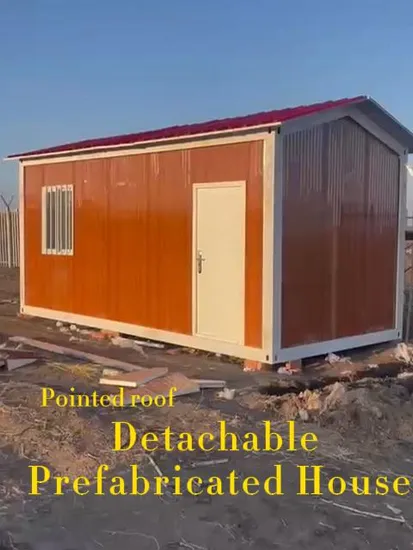 Energy Saving Design for Sustainable Living Movable Spire Roof Detachable Prefabricated House 